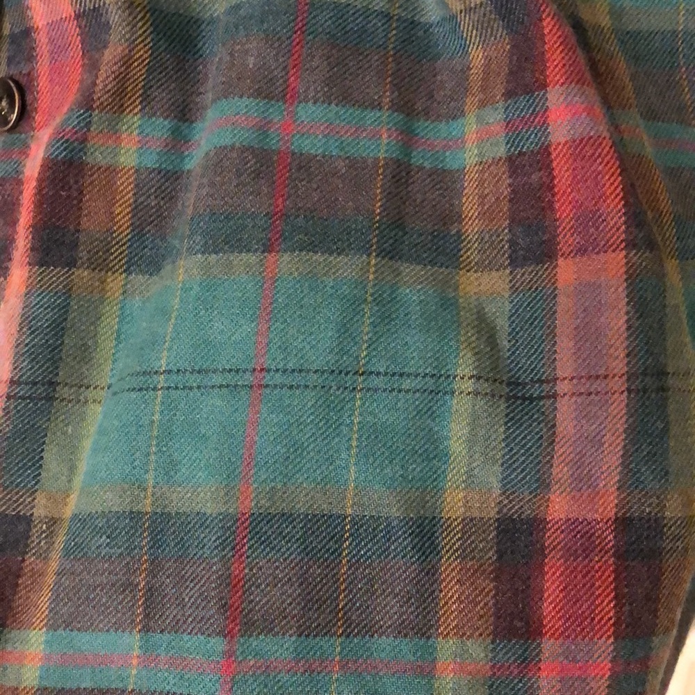 Blue Plaid Button Down Flannel Shirt - Picture 6 of 16